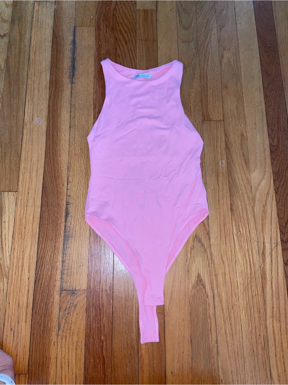 Kids Pink High-Neck One-Piece Bodysuit